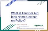 What is Frontier Airlines Name Correction Policy?