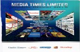 MEDIA TIMES LIMITED...Dr. Zia-ud-Din Ahmed Road Karachi (021) 111-000-322 3rd Floor, Pace Shopping Mall, Fortress Stadium, Lahore Cannt. Lahore, Pakistan. (042) 36623005/6/8 Fax: (042)