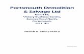 Portsmouth Demolition & Salvage Ltd · PO1 1PJ . Health & Safety Policy . February 2019 . Portsmouth Demolition and Salvage Ltd 2 Introduction The following document has been prepared