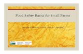 Food Safety Basics for Small Farmssfp.ucdavis.edu/files/144818.pdf · Describes standard operating procedures for cleaning, sanitizing, wildlife & pest monitoring, soil ... Toilet