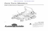 Zero Turn Mowers - Land Pride27744 6 Z48 & Z54 Accu-Z Razor® Zero Turn Mowers 357-344P 12/07/17 Land Pride Table of Contents Part Number Inde Section 2: Main Frame, Seat & Bumperx