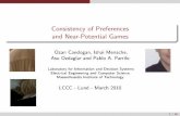 Consistency of Preferences and Near-Potential Gamesparrilo/pubs/talkfiles/Parrilo-LCCC.pdfConsistency of Preferences and Near-Potential Games Ozan Candogan, Ishai Menache, Asu Ozdaglar