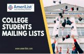 College students mailing lists