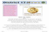 Special Points of Interest Volume 1, Issue 4 · 10/8/2017  · District 17-N Treasurer LuRay Watts, PDG 316-253-7730 123lawatts@prodigy.net District 17-N Immediate PDG Dwayne Willis,