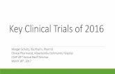 Key Clinical trials of 2016 - Canadian Society of Hospital …cshp.ca/sites/default/files/files/Events/Banff 2017/Key... · RxFiles N Engl J Med 2015;373:2103-16. N Engl J Med 2000;342:145-53.