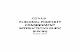 CONUS PERSONAL PROPERTY CONSIGNMENT INSTRUCTIONS … · : Effective 1 October 2017 CPPSO-Kaiserslautern will assume responsibility of 65LRS/LGRT Lajes Field Azores. All outbound shipments