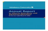 Annual Report - Athabasca University4 Accountability Statement Athabasca University’s Annual Report for the year ended March 31, 2012, was prepared under the direction of the Governors