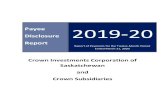 Disclosure Payee 2019-20 - Crown Investments Corporationpub/2019-20 Payee Report E...Payee Disclosure Report 2019-20 Report of Payments for the Twelve -Month Period Ended March 31,