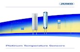 Platinum Temperature Sensors · their resistance has a larger change with temperature. The resistance change in the temperature range up to 100°C is approximately: A = 3.9083x10–3°C–1