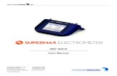 REF 90018 User Manual - Standard Imaging · REF 90018 SUPERMAX ELECTROMETER Electric shock hazard. Do not remove casing. Refer servicing to a qualified individual. WARNING: USB 9VDC