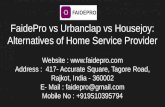 FaidePro vs Urbanclap vs Housejoy: Alternatives of Home Service Provider