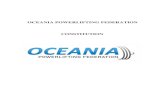 OCEANIA POWERLIFTING FEDERATION CONSTITUTION€¦ · 1.4.6. To establish, define & enforce the rules for the governance of powerlifting in the Oceania region . 1.4.7. The eradication