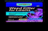 Weed Killer Lawns - Washington State University FOR OUTDOOR RESIDENTIAL USE ONLY US00000000a 160706AV1 • Kills the Weed* to the Root • Won’t Harm Your Lawn† • Rainproof in