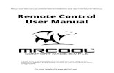 MRCOOL Remote Control User Manual DML vrv ENG 02 00 ...pdf.lowes.com/operatingguides/1002724200_oper.pdfControl remoto Manual del usuario Page 3 CONTENIDO Especi˜caciones del control