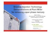 Bromine Injection Technology Demonstrations at Plant Miller for ...€¦ · Air Stack Heater Coal Fired Boiler SCR Cold Side ESP FGD Scrubber TOXECON Hg Co-benefits + Fabric Filter