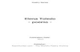 Elena Toledo - poems Elena Toledo(12/19/1960) Elena Toledo: Born in Havana Cuba December 19,1960. Elena
