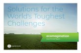 Solutions for the World’s Toughest Challenges...ecomagination 2010 Annual Report · 2 OVERVIEW InnOVATIOn OVERVIEW Ecomagination is a competitive force for growth across GE’s businesses.