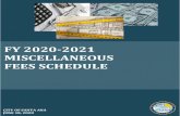 FY 2020-2021 MISCELLANEOUS FEES SCHEDULE...CLERK OF THE COUNCIL Norma Mitre; 647-5237 COMMUNITY DEVELOPMENT AGENCY Susan Gorospe: 647-5376 FINANCE & MANAGEMENT SERVICES Will Holt: