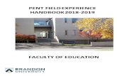 FIELD EXPERIENCE HANDBOOK - Brandon University...Id enti fiesg o als rpl cem t. Actively observes the classroom & becomes aware of classroom management & routines. Becomes familiar