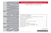 Shindaiwa Illustrated Parts List RICAMBI... · 2020. 3. 4. · 13- 1 22036-15300 stabilizer assembly 1 2 22013-15310 *stabilizer 1 3 22036-15380 *holder comp 1 4 22013-15320 **holder