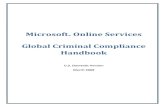 Microsoft Online Services Global Criminal Compliance Handbook€¦ · Microsoft ® Online Services Global Criminal Compliance Handbook U.S. Domestic Version March 2008