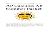 Name Period AP Calculus AB Summer Packet...SUBSTITUTION METHOD Solve one equation for one variable. Therefore by substitution x2 —3 = x — 1 From here it is the same as the other