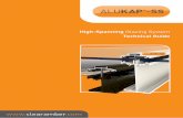 High-Spanning Glazing System - Clear Amber · The ALUKAP®-SS Low Profile glazing bar system offers a spanning range of between three and four meters depending on chosen loading ratings