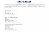 How to contact us - Acorn Industrial Services Ltd · 2018. 2. 20. · SCHB series Normal duty 20-80 mm 3/ 4-3 3/ 16 in BSP thread Normal duty 20-80 mm 3/ 4-3 3/ 16 in Metric thread