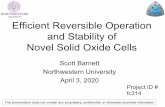 Efficient Reversible Operation and Stability of Novel Solid Oxide …€¦ · Efficient Reversible Operation and Stability of Novel Solid Oxide Cells Scott Barnett Northwestern University.