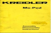 Kreidler Mo-Ped Assembly Disassembly Instructions...Technical data Special tools Exploded view of engine Removing Engine The engine must be removed only if work must be performed on
