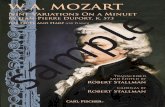 W. A. MozARt · The Variations on Jean-Pierre Duport’s Minuet, K. 573 (originally for solo piano) are a product of Mozart’s last years, created in preparation for a visit to the