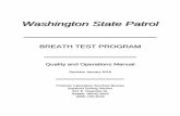 Washington State Patrol...Washington State Patrol Breath Test Program Quality and Operations Manual BTP Quality and Operations Manual – Chapter 1 Page 3 of 95 Approved by the IDS