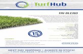 TurfHub Turf (Tri-Blend)2018€¦ · 1.800.383.8229 • NEXT DAY SHIPPING! • ALWAYS IN-STOCK! TRI BLEND FEATURES • CoolFlo Technology –Yarn shape increases airﬂ ow and lowers