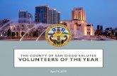THE COUNTY OF SAN DIEGO SALUTES VOLUNTEERS OF THE …...the county of san diego salutes volunteers of the year april 9, 2019