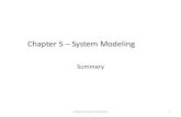 Chapter 5 – System Modeling - Pacecsis.pace.edu/~marchese/SE616_New/L5/Chap5_summary.pdfChapter 5 – System Modeling Summary Chapter 5 System modeling 1 Topics covered •Context