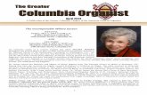 The Greater Columbia Organist · booklet, entitled Organizing Notes in Space: ... 4 MAUNDY THURSDAY April 17 beginning at midnight following the Maundy Thursday liturgy Le Chemin