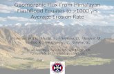 Geomorphic Flux From Himalayan Flashflood Equates to …/media/shared/documents/Events...Geomorphic Flux From Himalayan Flashflood Equates to >1000 yrs Average Erosion Rate 1Sinclair,