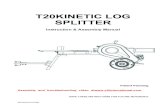 T20KINETIC LOG SPLITTER - Allergoedkoopst.Com · 2018. 6. 29. · 1. Attach the end cover to the beam using inner hex round head screw M6x20(x2), lock washer Ø6(x2)and large flat