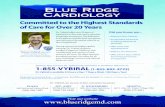 Blue Ridge Cardiology - files.ctctcdn.comfiles.ctctcdn.com/4d3da02a001/0f0862f6-4133-461d... · Blue Ridge Cardiology Committed to the Highest Standards of Care for Over 20 Years