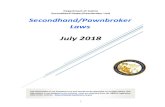 Secondhand/Pawnbrokers Laws · 2020. 10. 31. · 1 . Department of Justice Secondhand Dealer/Pawnbroker U nit . Secondhand/Pawnbroker Laws July 2018 . This information is not intended