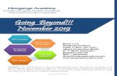 Going Beyond!!! November 2019 - Hiregange Academy · Going Beyond!!! November 2019 Hiregange Academy (A Division of Empower Education Foundation®) - Empowering Knowledge & Employability