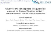 Study of the ionosphere irregularitiesies2015.bc.edu/wp-content/uploads/2015/05/109-Cherniak...2011/10/29  · [Forte, B., and S. M. Radicella (2005), Comparison of ionospheric scintillation