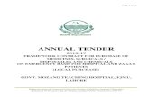 ANNUAL TENDER · FATIMA JINNAH MEDICAL UNIVERSITY, LAHORE Ph # 37351157, 37321520. Page 5 of 33 Bidding Documents for Framework Contract for Purchase of Medicines, Surgicals / Disposables