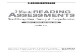 Word Recognition, Fluency, & Comprehension · Minute Reading Assessments: Word Recognition, Fluency, and Comprehension will enable you to monitor student progress over time across