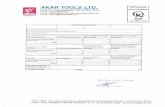 Akar Tools Ltdakartoolsltd.com/pdf/Shareholding-Pattern-30-06-2013-1st-Quarter.pdf · AKAR The Ultimate Grip AKAR TOOLS LTD. E-5, M.I.D.C. waluj, Aurangabad -431 136. (M.S.) INDIA