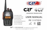USER MANUAL - WordPress.com · 2014. 12. 2. · SAFETY INFORMATION FOR USER CRT transceiver is excellently designed with advanced technology. Please observe the following precautions