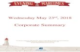 Wednesday May 23rd, 2018...1 Wednesday May 23rd, 2018 Corporate Summary To discuss corporate opportunities, please contact Brian Tardif, Executive Director, Citizen Advocacy of Ottawa