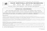 GAS INSTALLATION MANUAL - Sears Parts DirectTO IN THIS MANUAL. 8101 P121-60 (05-99-03) INSTALLATION DRAWINGS FOR SEALED BURNER MODELS Clearances To Combustible Construction These units