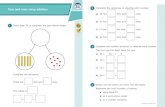 Tens and ones using addition 2 Complete the sentences to ......Tens and ones using addition 1 Draw base 10 to complete the part-whole model. Complete the sentences. There are tens