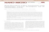 Rapid Biosynthesis of Silver Nanoparticles Using ...Rapid Biosynthesis of Silver Nanoparticles Using Cymbopogan Citratus(Lemongrass) and its Antimicrobial Activity Shalaka A. Masurkar∗,